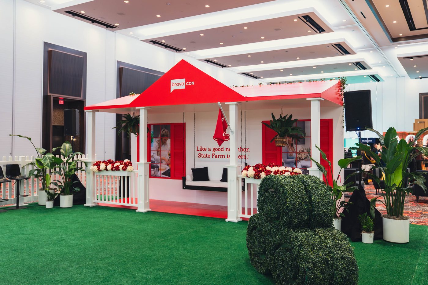State Farm Bravohood house activation built by Steadfast Displays
